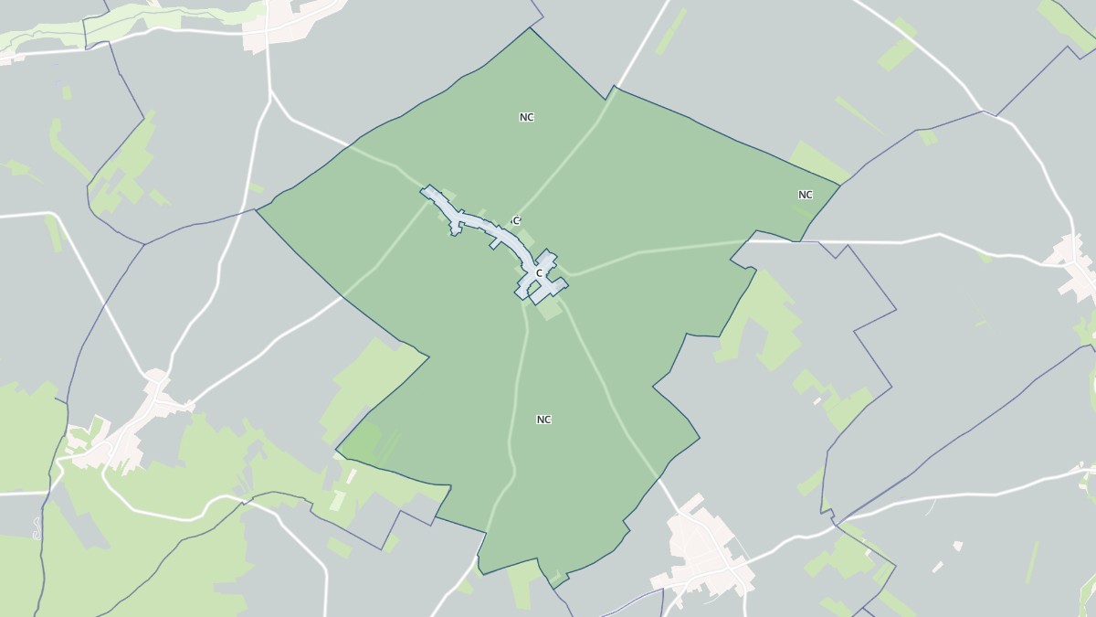 Aperçu cartographique de Faux-Villecerf, centré sur la commune