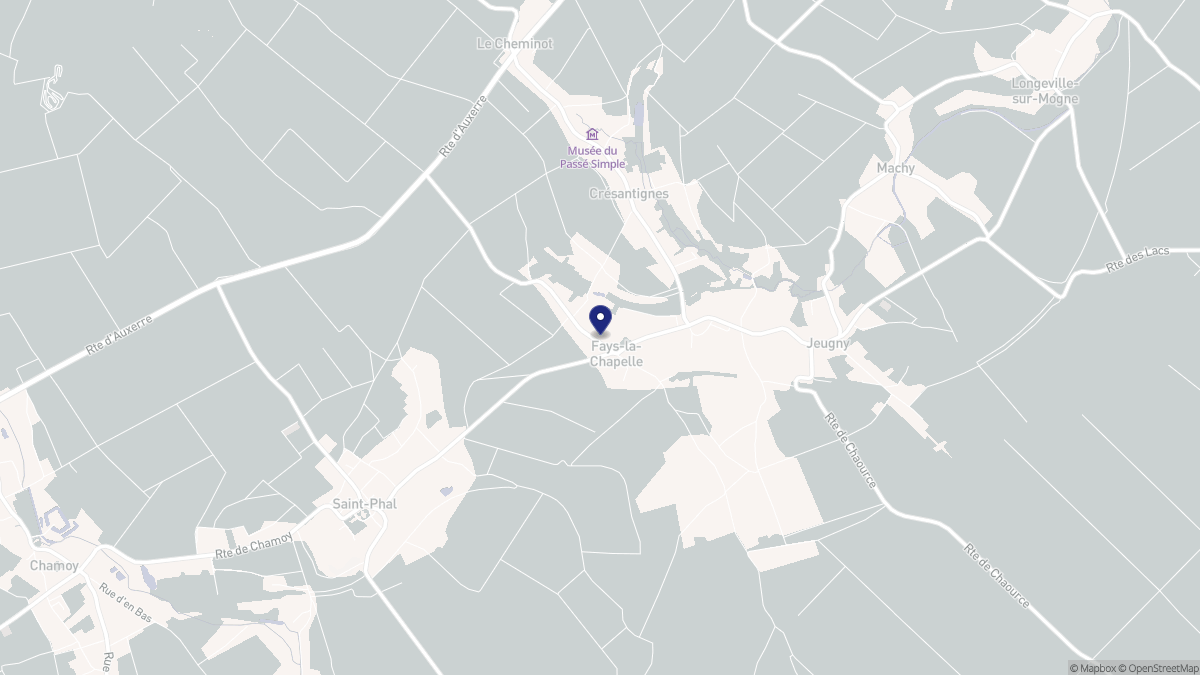 Aperçu cartographique de Fays-la-Chapelle, centré sur la commune