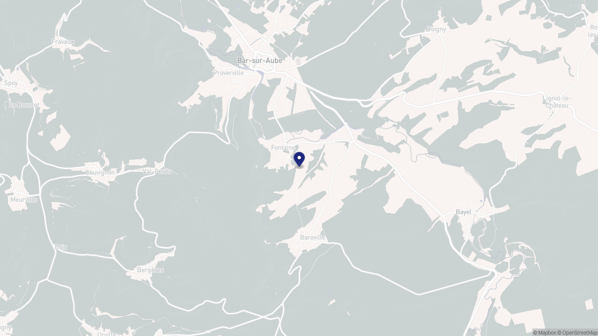 Aperçu cartographique de Fontaine, centré sur la commune