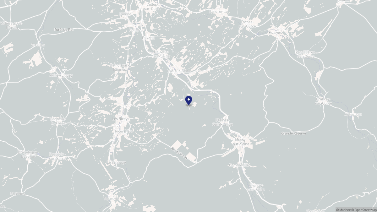 Aperçu cartographique de Gyé-sur-Seine, centré sur la commune