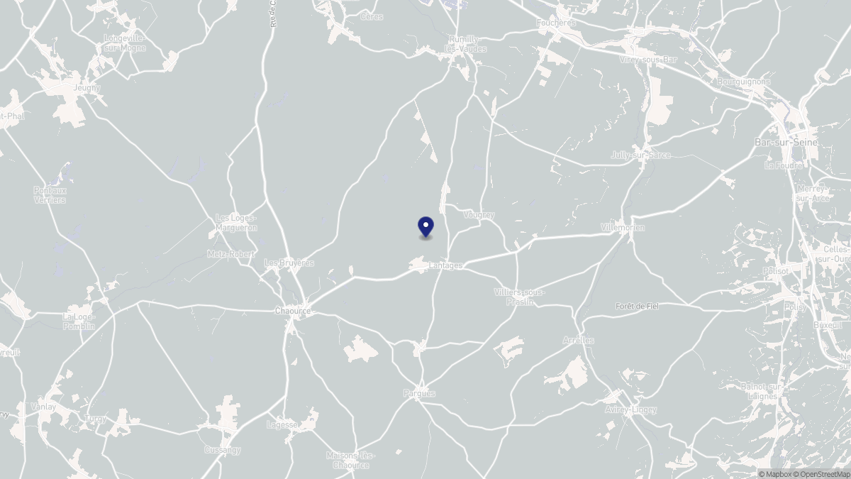 Aperçu cartographique de Lantages, centré sur la commune