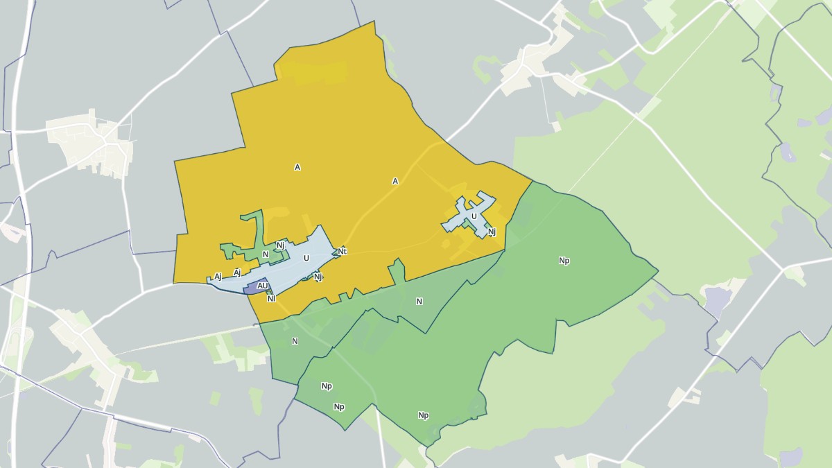 Aperçu cartographique de Laubressel, centré sur la commune