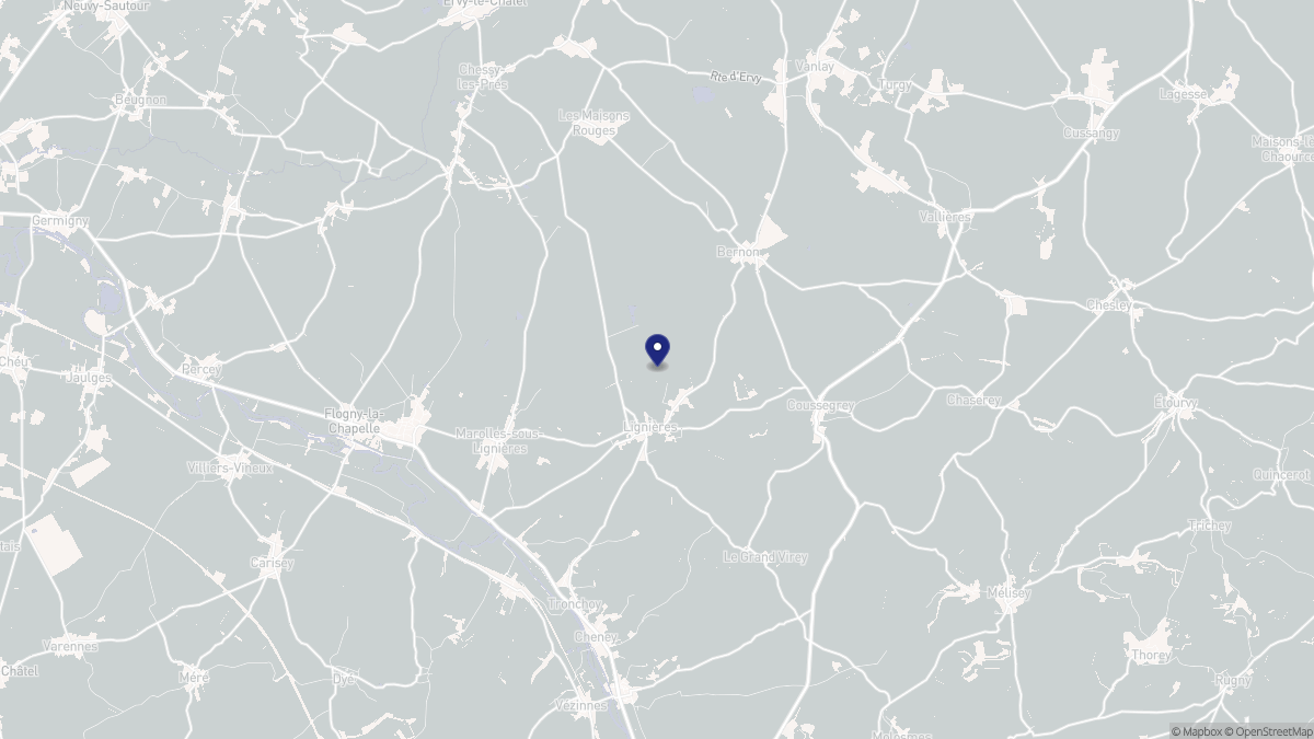 Aperçu cartographique de Lignières, centré sur la commune