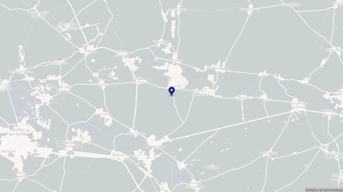 Aperçu cartographique de Longueville-sur-Aube, centré sur la commune