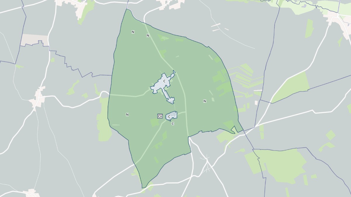 Aperçu cartographique de La Louptière-Thénard, centré sur la commune