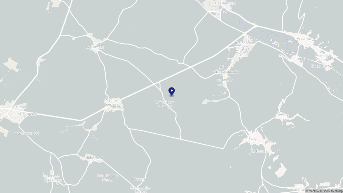 Aperçu cartographique de Maison-des-Champs, centré sur la commune
