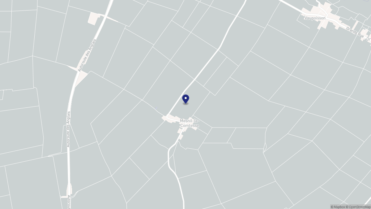 Aperçu cartographique de Mesnil-la-Comtesse, centré sur la commune