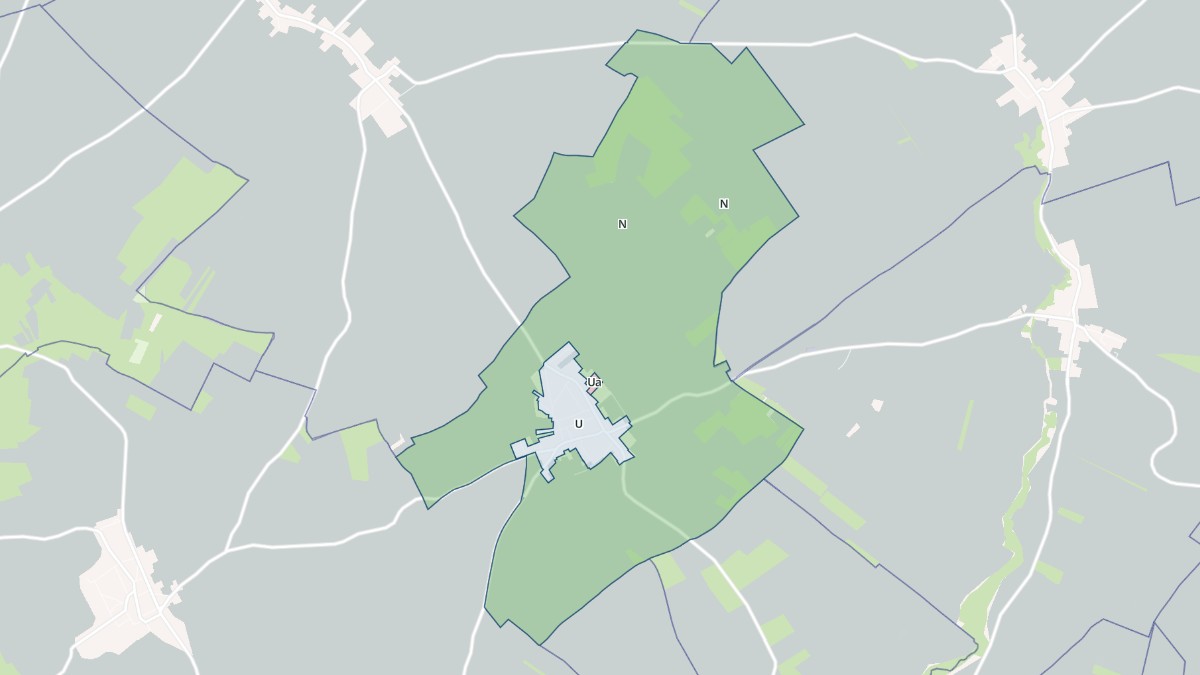Aperçu cartographique de Mesnil-Saint-Loup, centré sur la commune