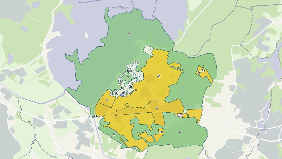 Aperçu cartographique de Mesnil-Saint-Père, centré sur la commune