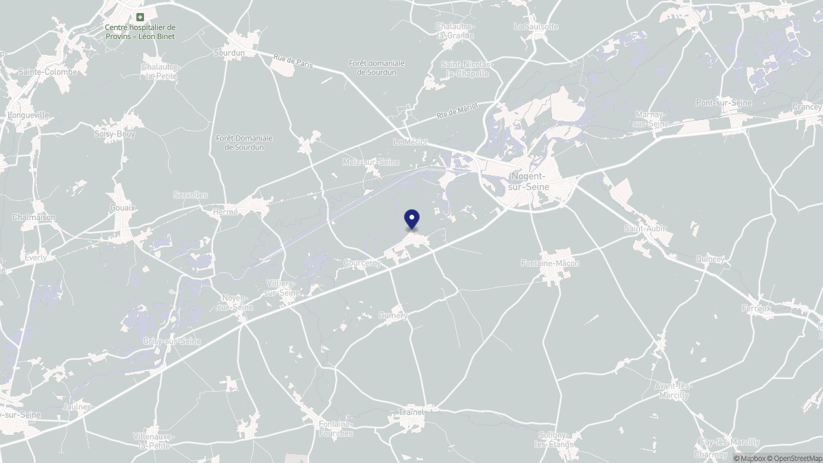 Aperçu cartographique de La Motte-Tilly, centré sur la commune