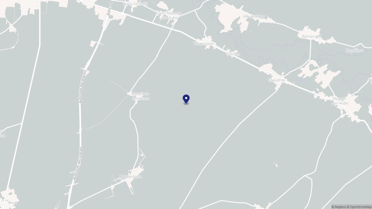 Aperçu cartographique de Ortillon, centré sur la commune