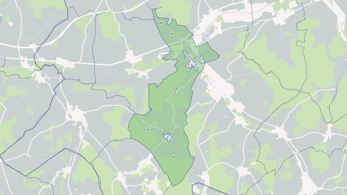 Aperçu cartographique de Paisy-Cosdon, centré sur la commune
