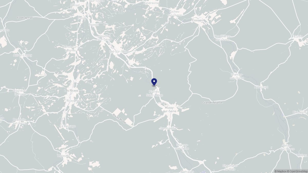 Aperçu cartographique de Plaines-Saint-Lange, centré sur la commune