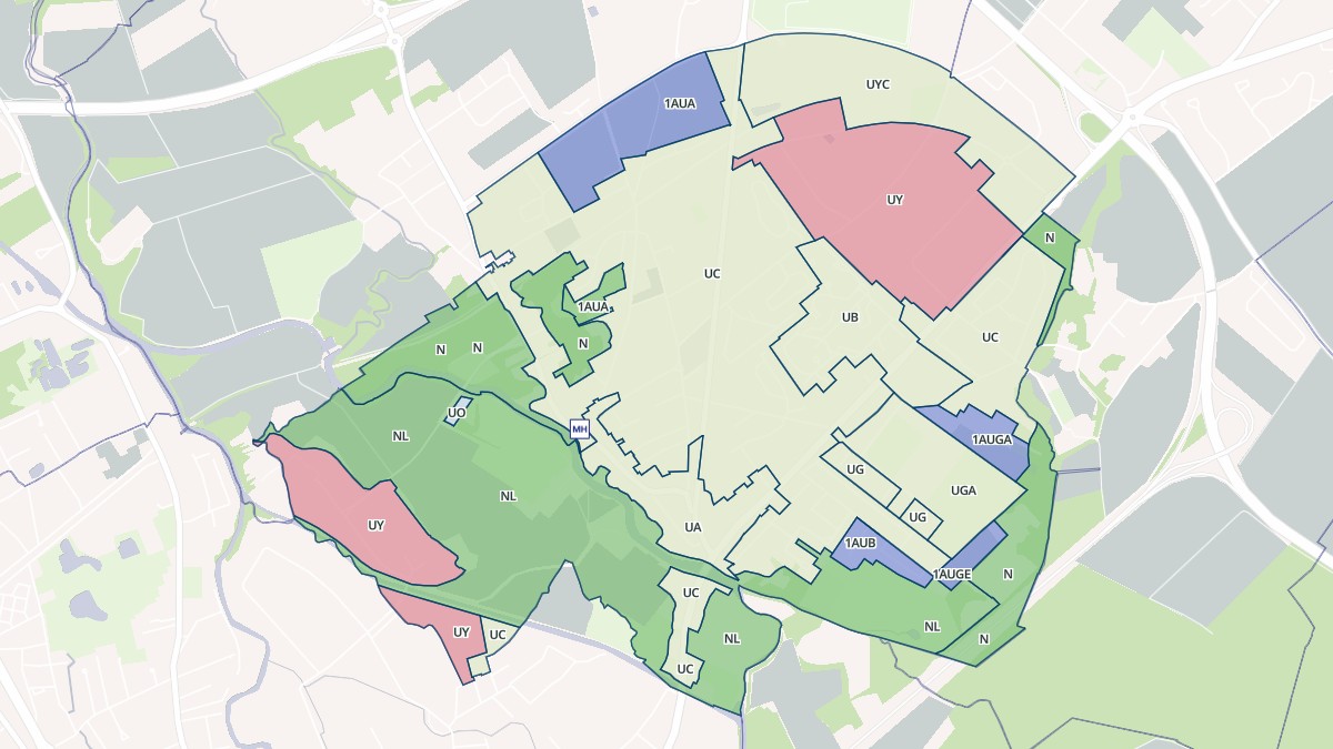 Aperçu cartographique de Pont-Sainte-Marie, centré sur la commune