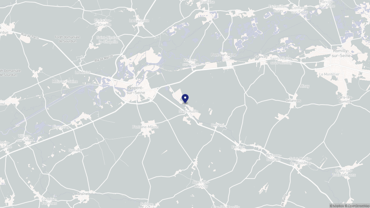 Aperçu cartographique de Saint-Aubin, centré sur la commune