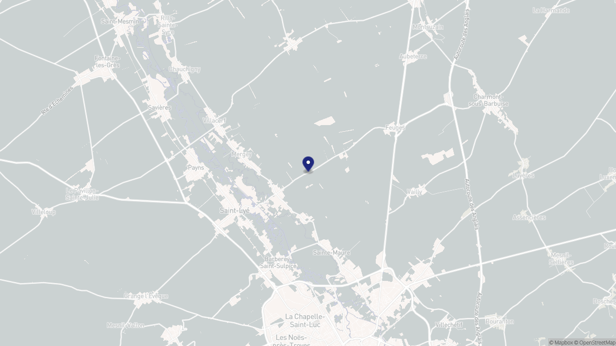 Aperçu cartographique de Saint-Benoît-sur-Seine, centré sur la commune