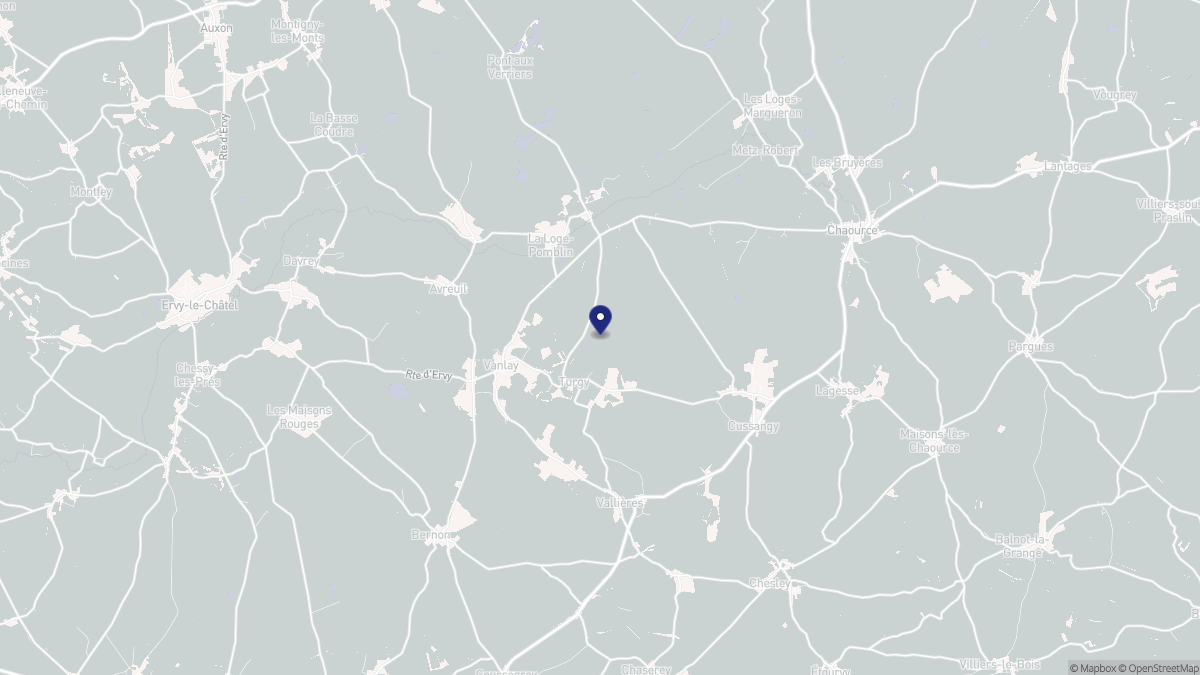 Aperçu cartographique de Turgy, centré sur la commune