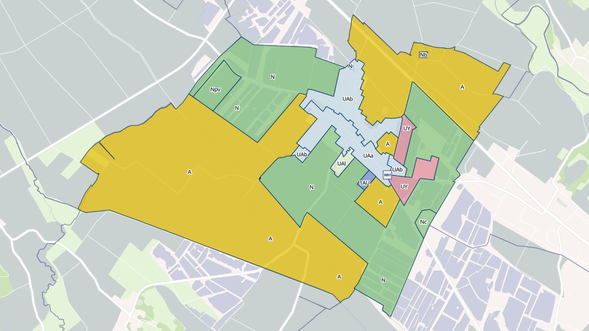 Aperçu cartographique de Vaudes, centré sur la commune