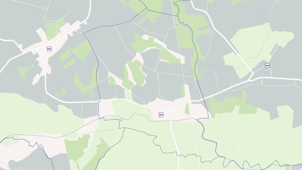 Aperçu cartographique de Villeret, centré sur la commune
