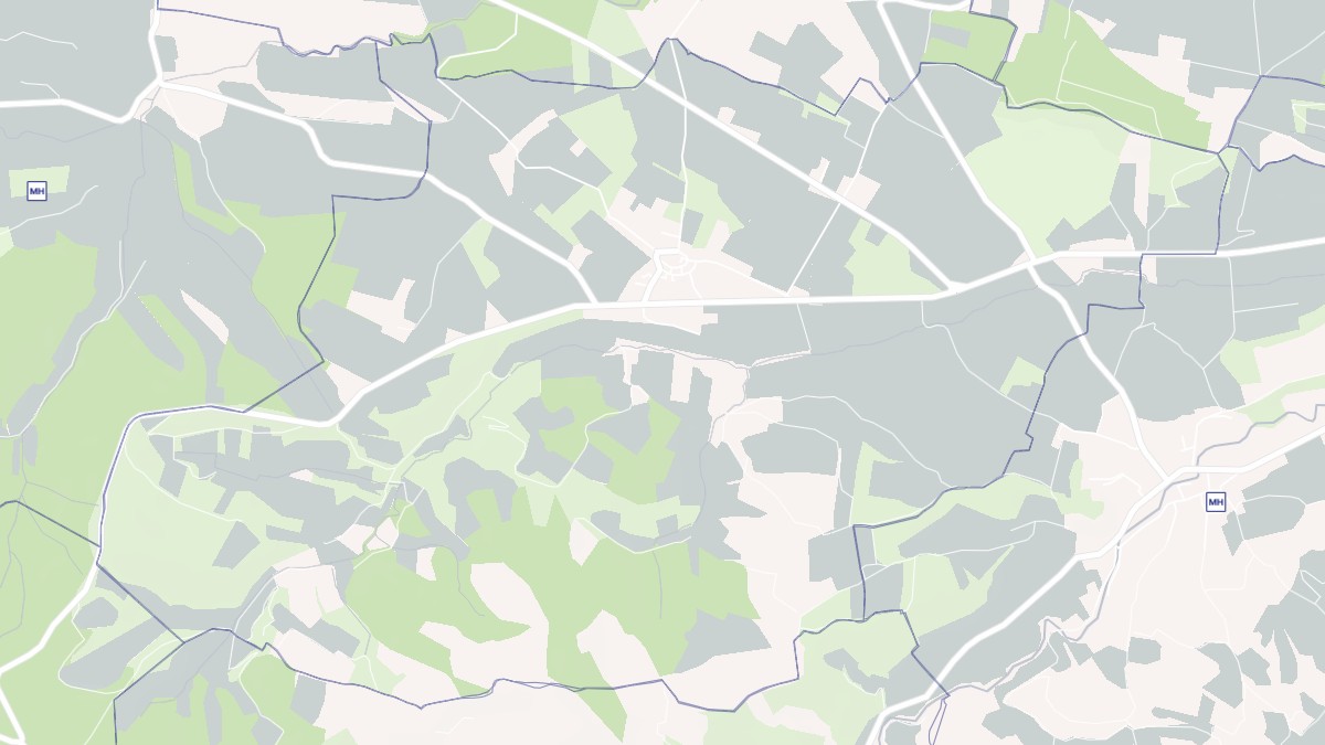 Aperçu cartographique de Ajac, centré sur la commune