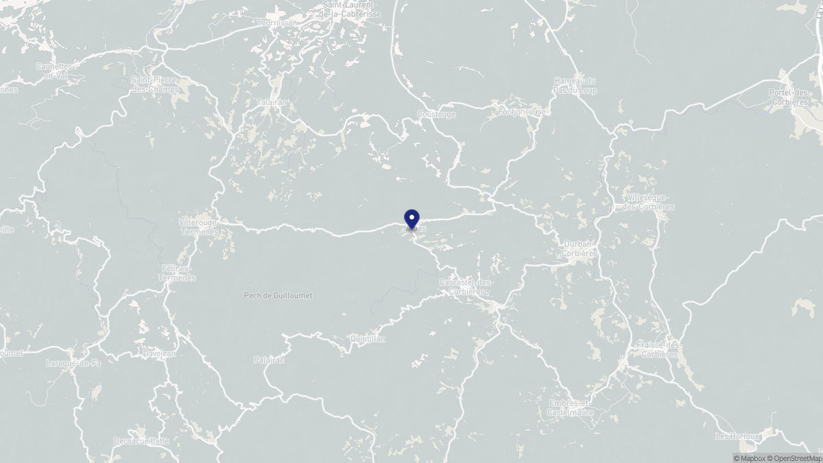 Aperçu cartographique de Albas, centré sur la commune