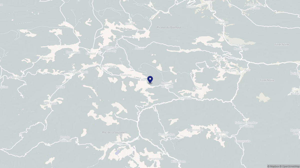 Aperçu cartographique de Aunat, centré sur la commune