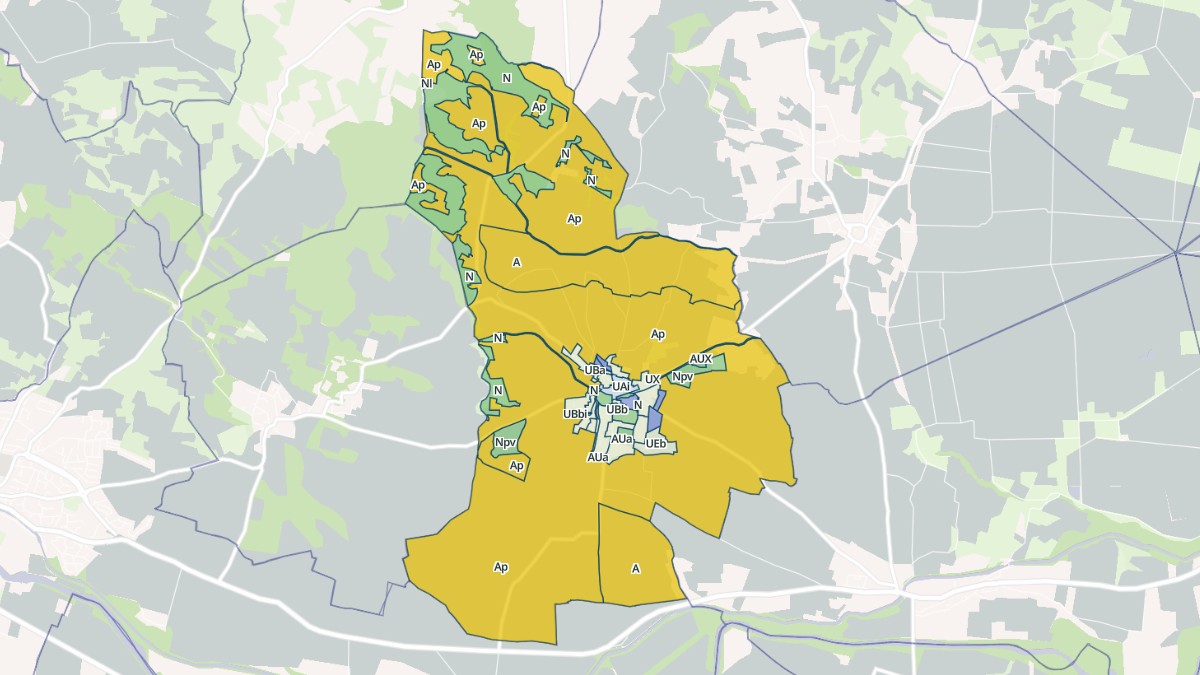 Aperçu cartographique de Badens, centré sur la commune