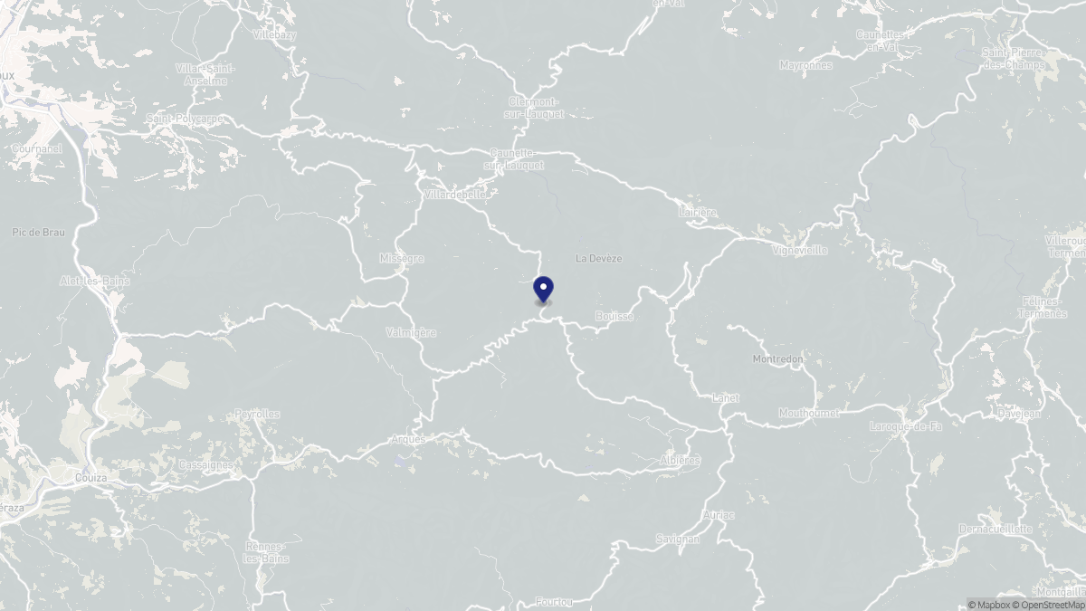 Aperçu cartographique de Bouisse, centré sur la commune