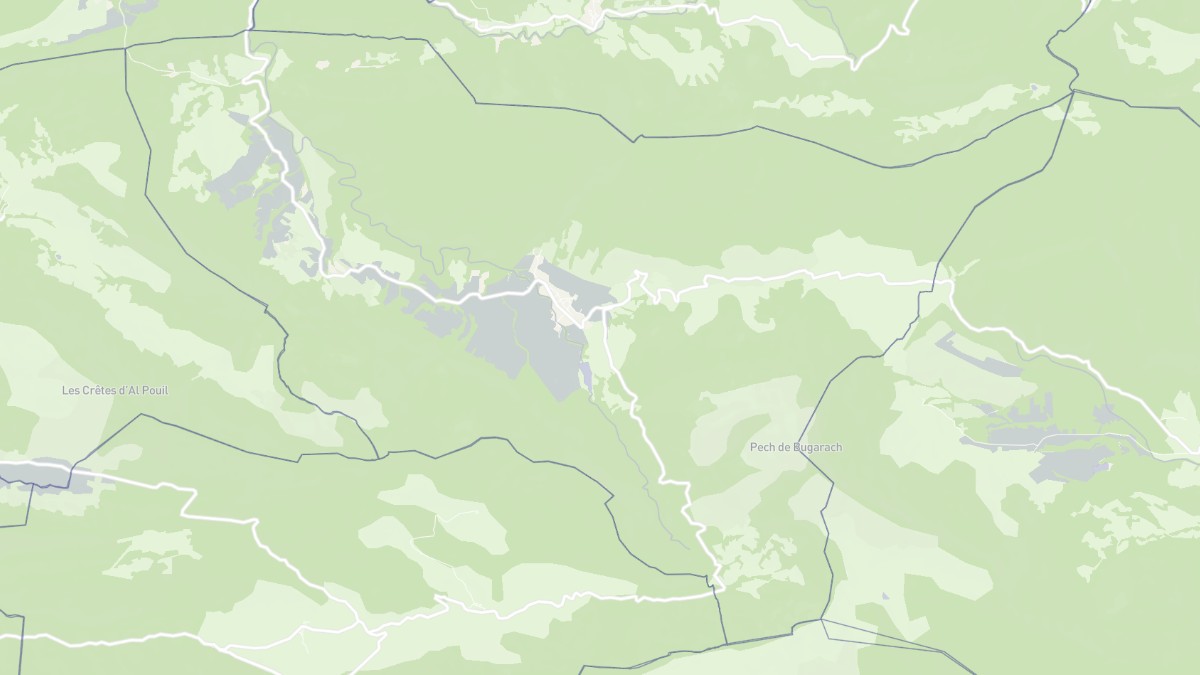 Aperçu cartographique de Bugarach, centré sur la commune