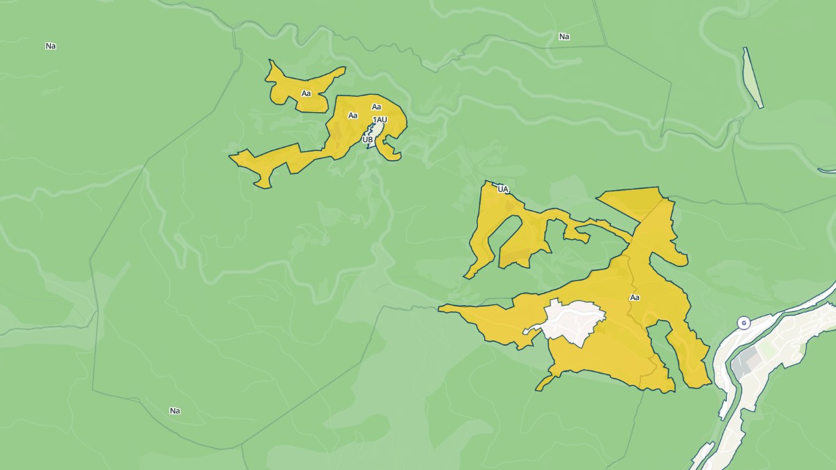 Aperçu cartographique de Cailla, centré sur la commune