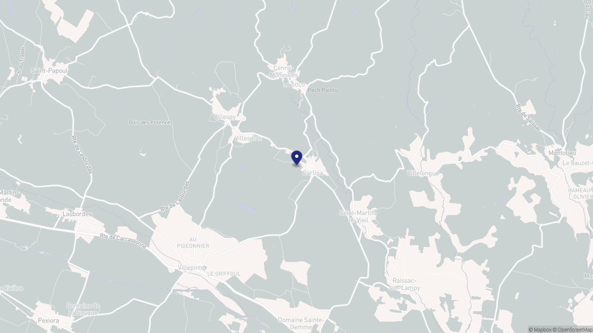 Aperçu cartographique de Carlipa, centré sur la commune