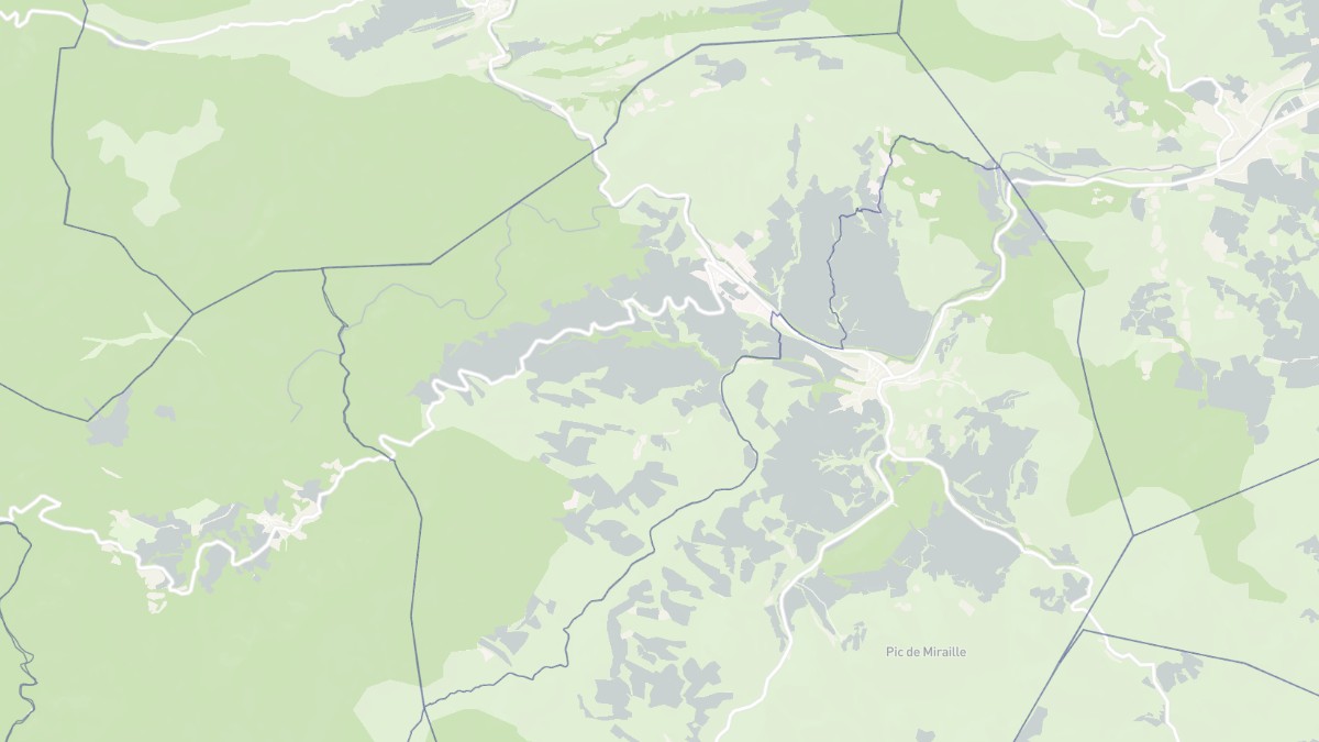 Aperçu cartographique de Cascastel-des-Corbières, centré sur la commune