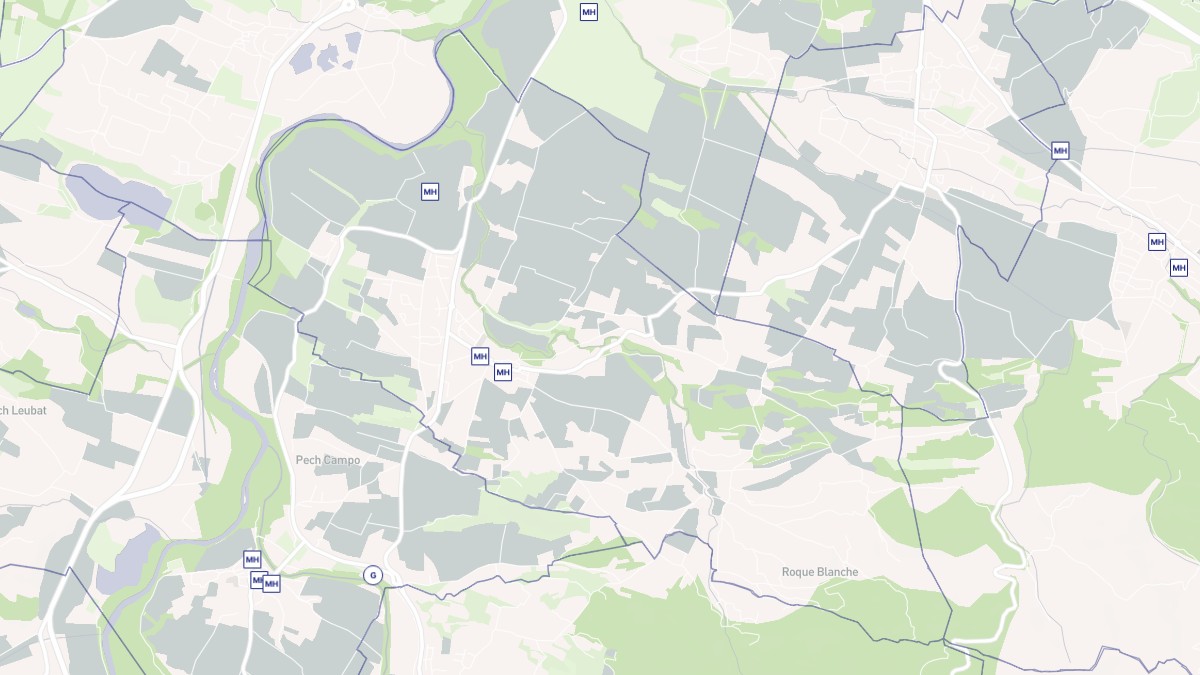 Aperçu cartographique de Cavanac, centré sur la commune