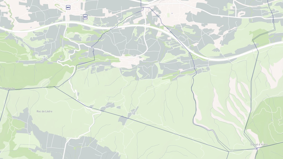Aperçu cartographique de Comigne, centré sur la commune