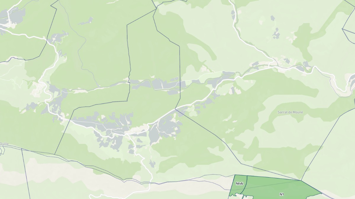 Aperçu cartographique de Cucugnan, centré sur la commune