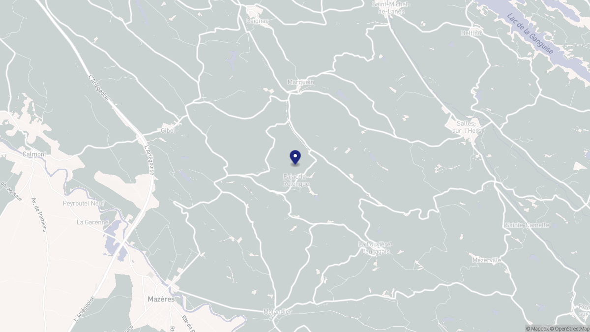 Aperçu cartographique de Fajac-la-Relenque, centré sur la commune