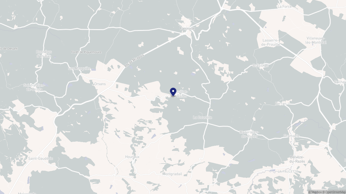 Aperçu cartographique de Fenouillet-du-Razès, centré sur la commune
