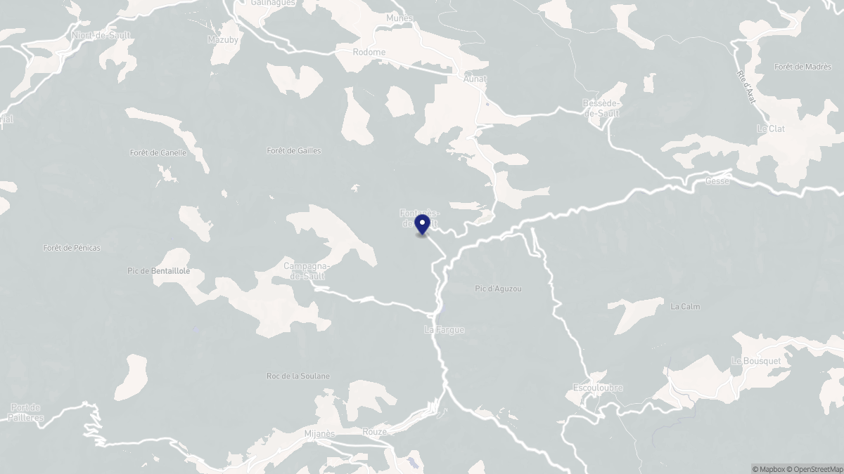 Aperçu cartographique de Fontanès-de-Sault, centré sur la commune