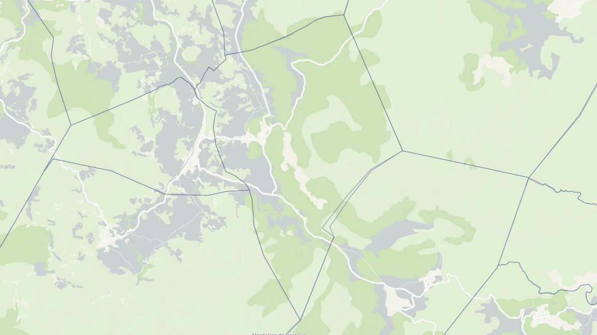Aperçu cartographique de Fraissé-des-Corbières, centré sur la commune
