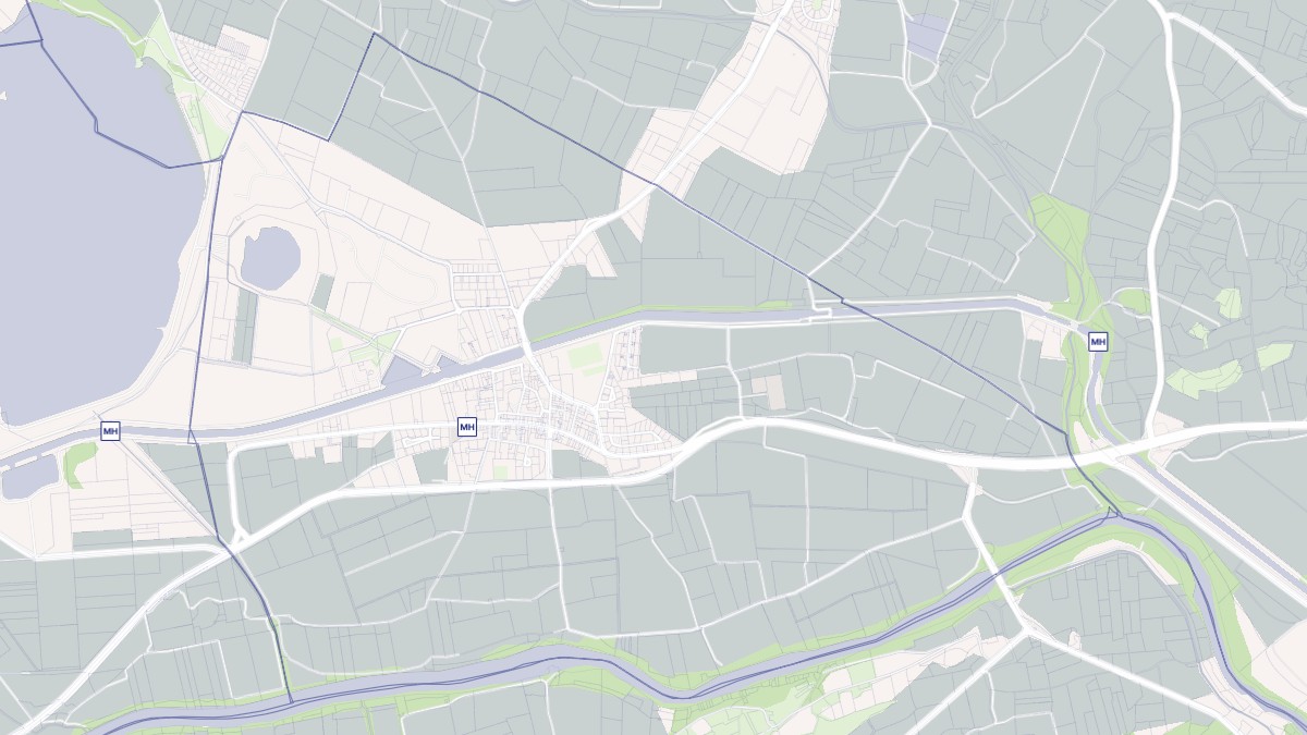Aperçu cartographique de Homps, centré sur la commune