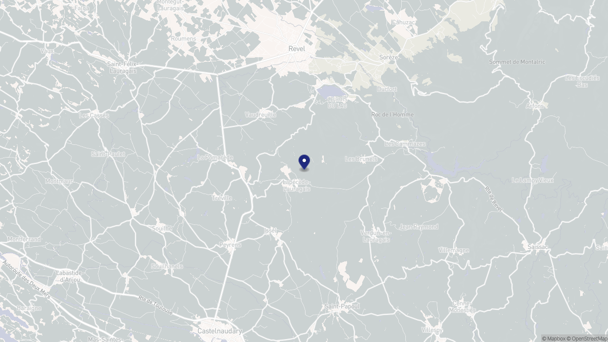 Aperçu cartographique de Labécède-Lauragais, centré sur la commune