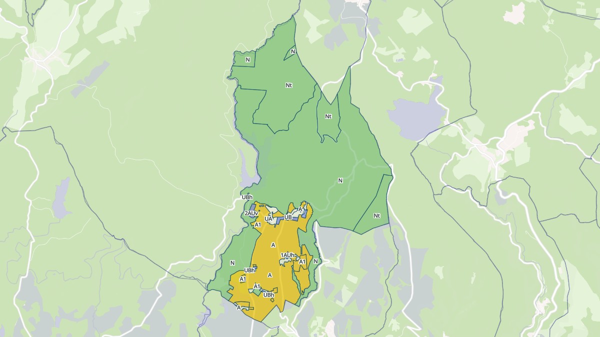Aperçu cartographique de Lacombe, centré sur la commune