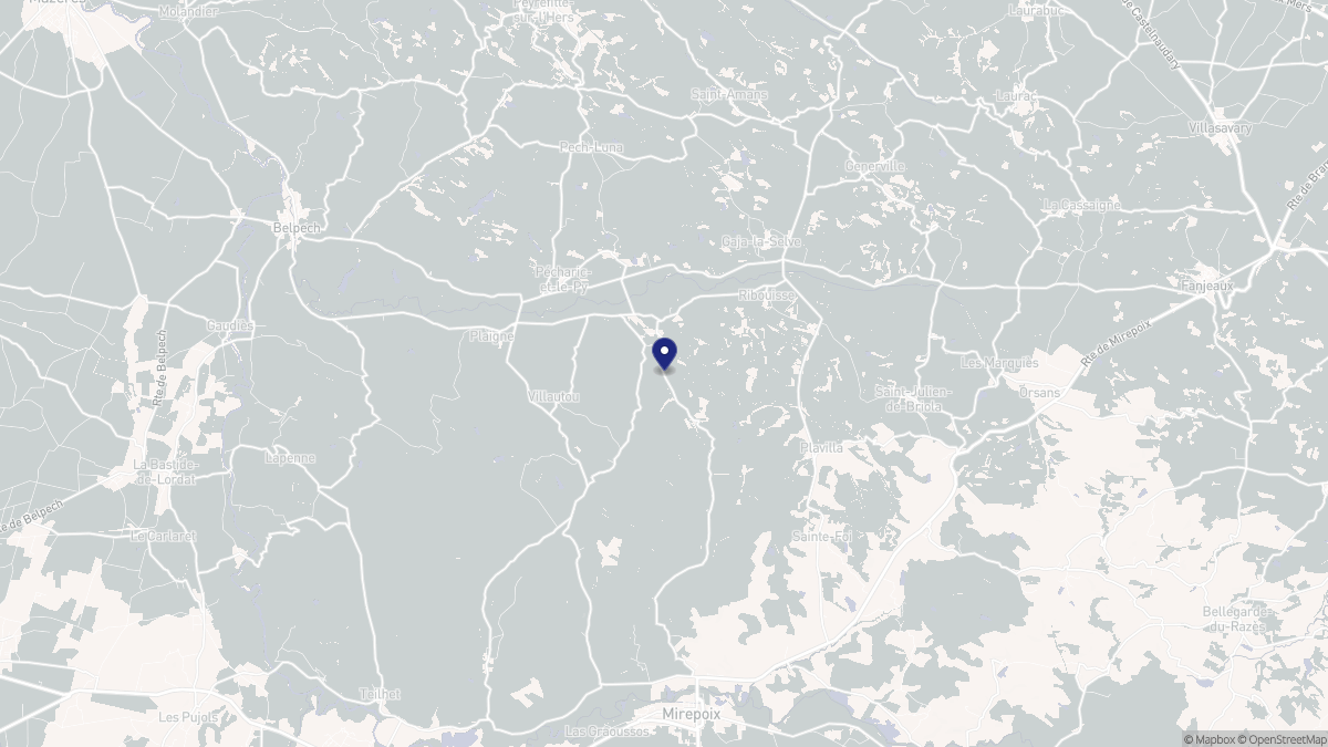 Aperçu cartographique de Lafage, centré sur la commune