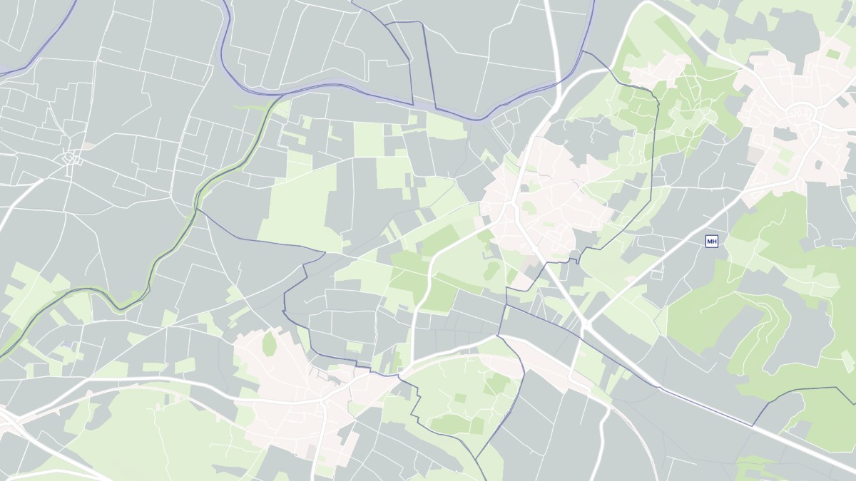 Aperçu cartographique de Marcorignan, centré sur la commune