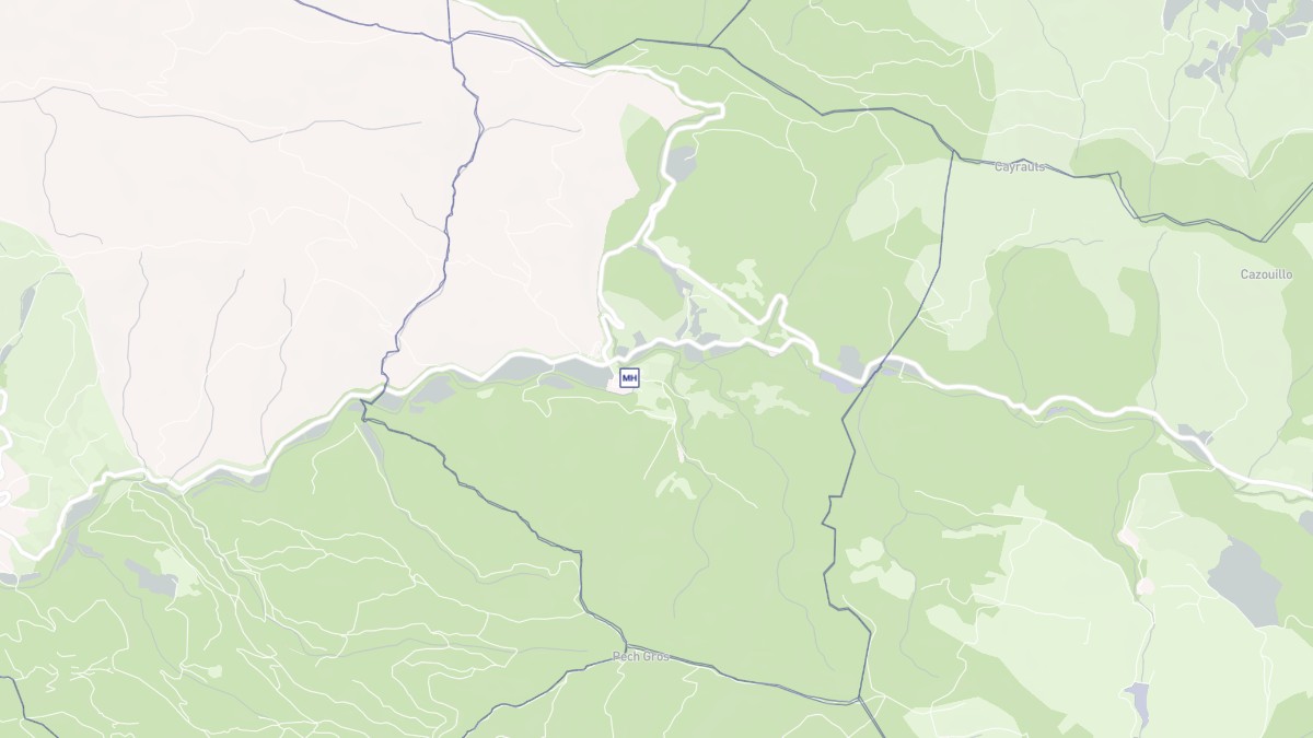 Aperçu cartographique de Mas-des-Cours, centré sur la commune