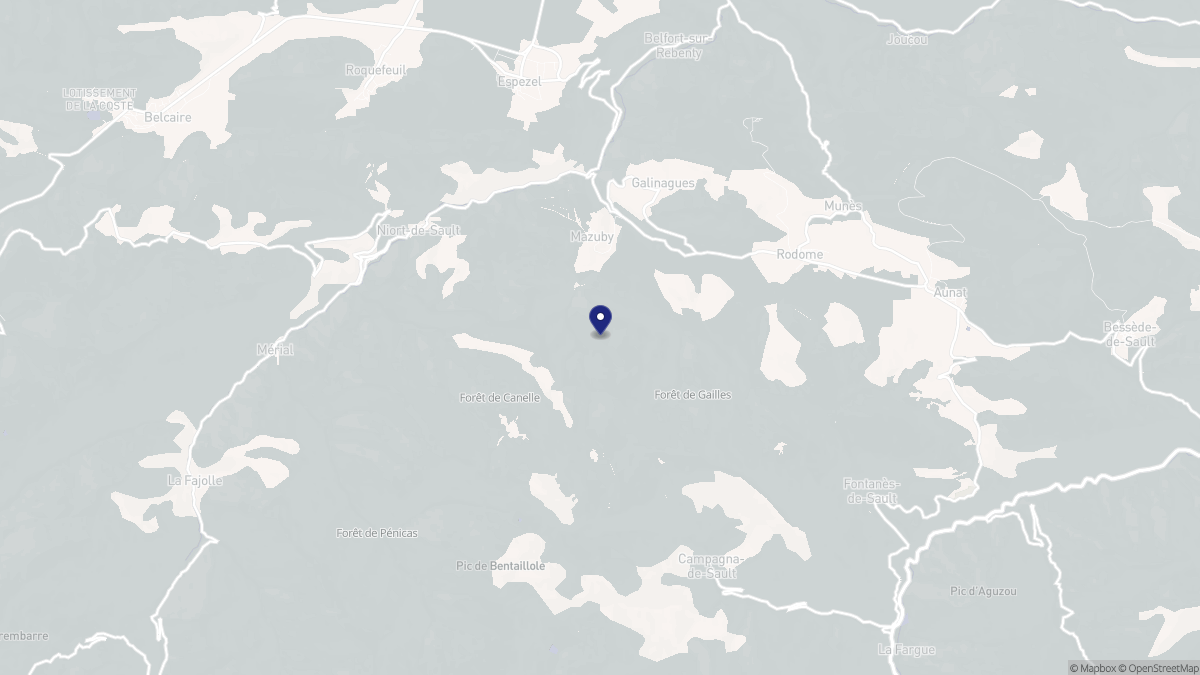 Aperçu cartographique de Mazuby, centré sur la commune