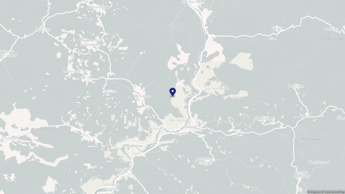 Aperçu cartographique de Montazels, centré sur la commune