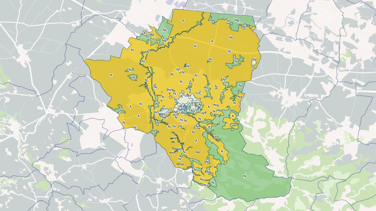 Aperçu cartographique de Montréal, centré sur la commune