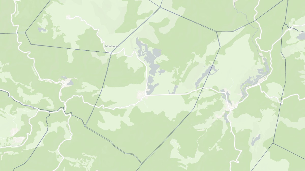 Aperçu cartographique de Mouthoumet, centré sur la commune