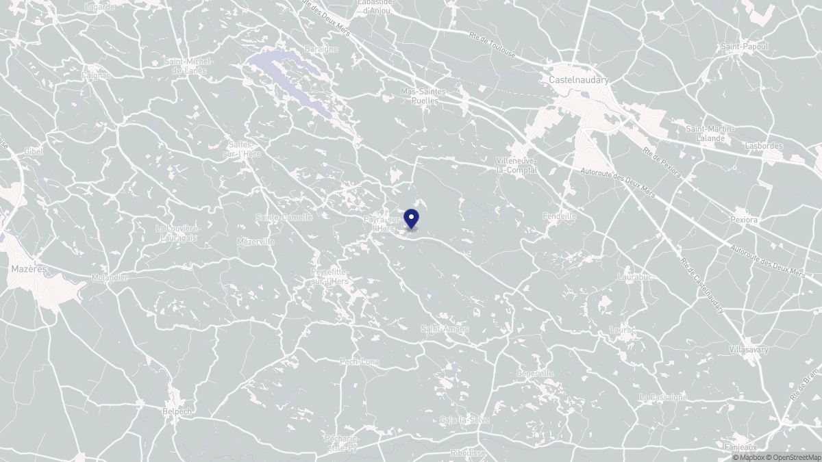 Aperçu cartographique de Payra-sur-l'Hers, centré sur la commune